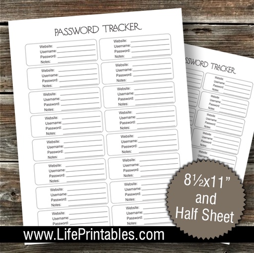 Password Tracker (Item #16)